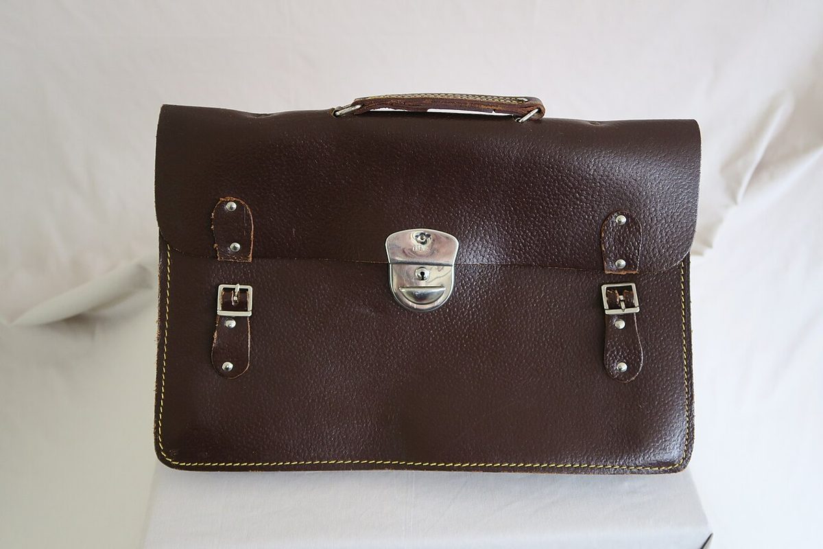 An old leather school satchel from Austria. Not the one in the story.