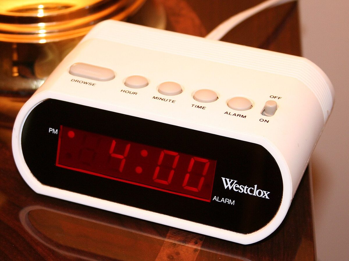 A basic Westclox digital alarm clock with a red LED display. Not the one in the story.